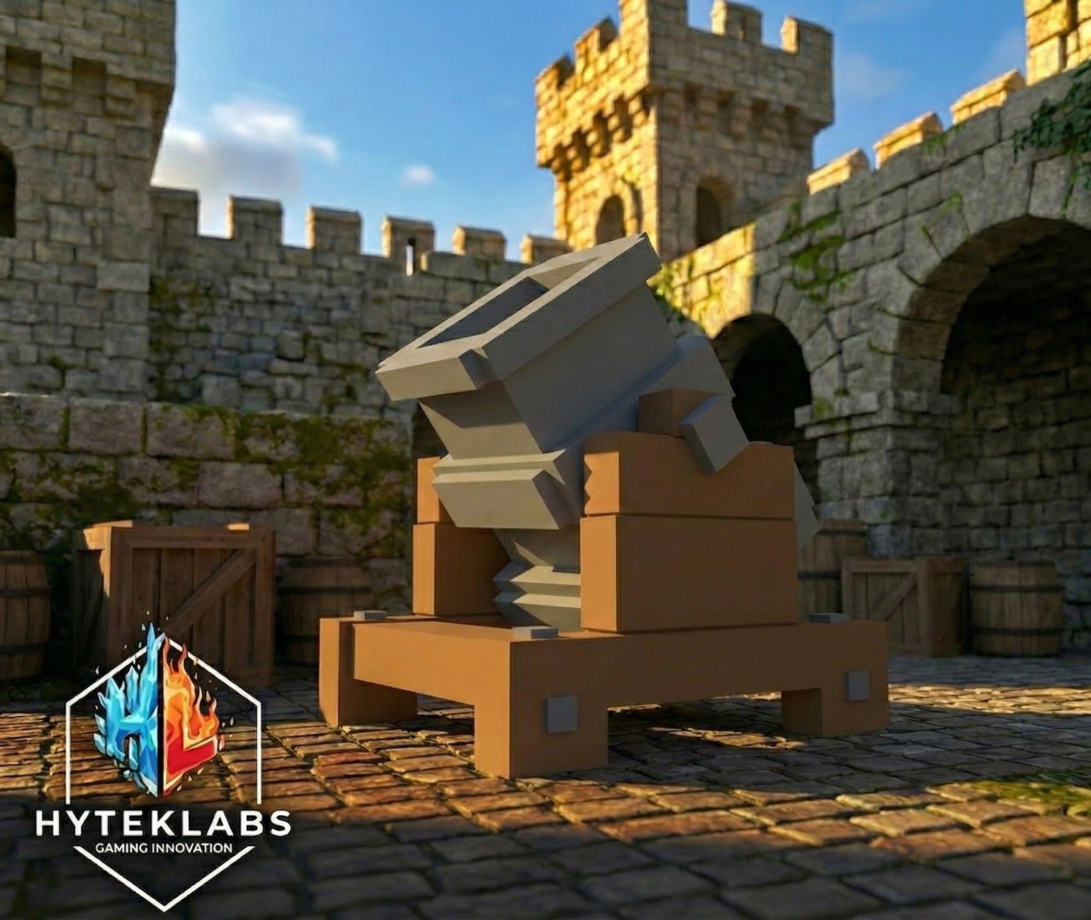 Siege Mortar — a heavy voxel mortar built to feel functional and imposing at any scale.