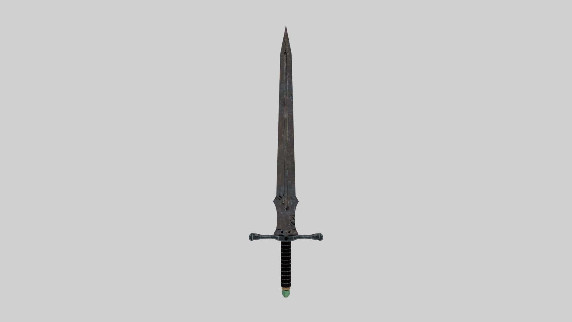 Sword close-up, front angle.