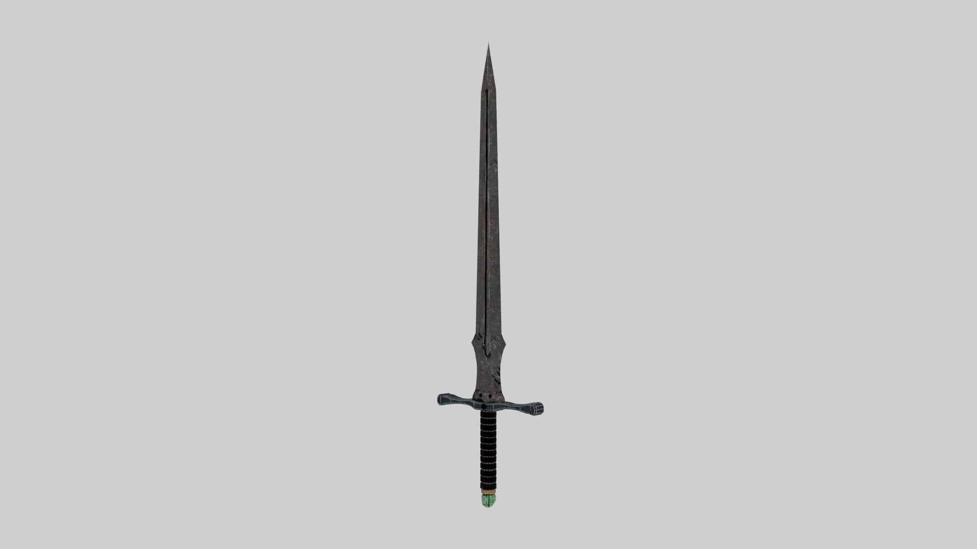 Sword side angle showing blade reflections.